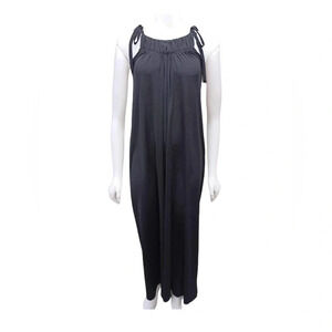 Zara  Black Maxi Shoulder Tie Dress Size Small